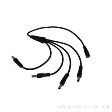Male CCTV Power Supply Connector 2.1mm to 4 Way DC Power Ja